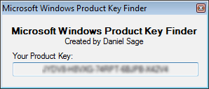 Windows Product Key Finder 1.0