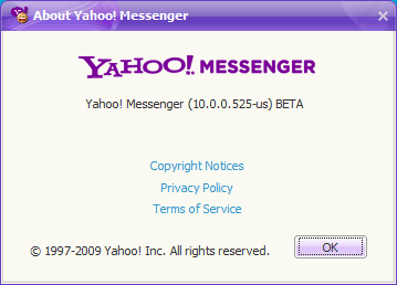 Yahoo Messenger 10 Beta About
