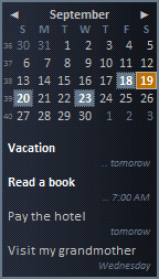 Windows Live Calendar Gadget
