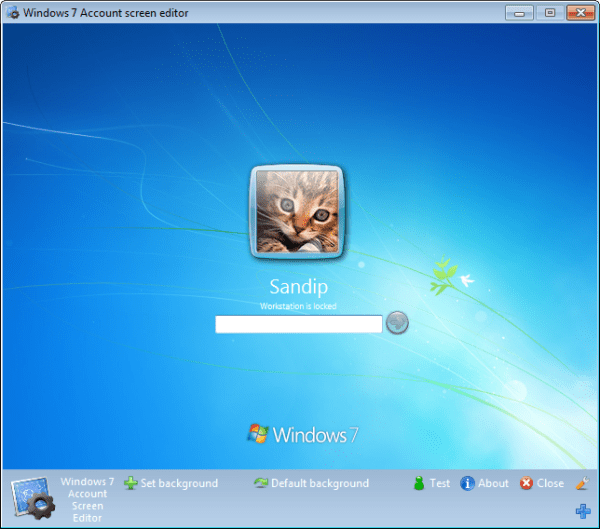 Windows 7 Logon Screen Editor