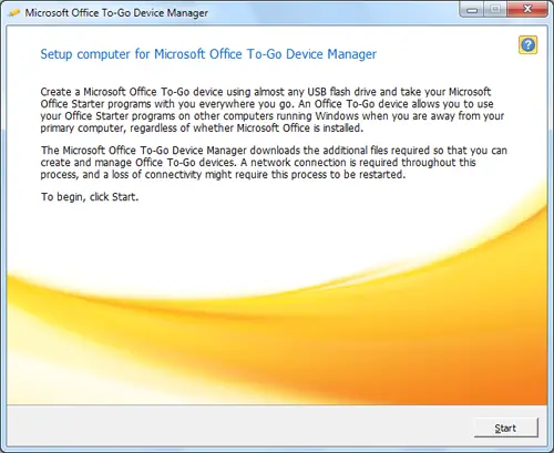 Microsoft Office To-Go Device Manager 