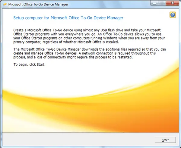 Microsoft Office To-Go Device Manager