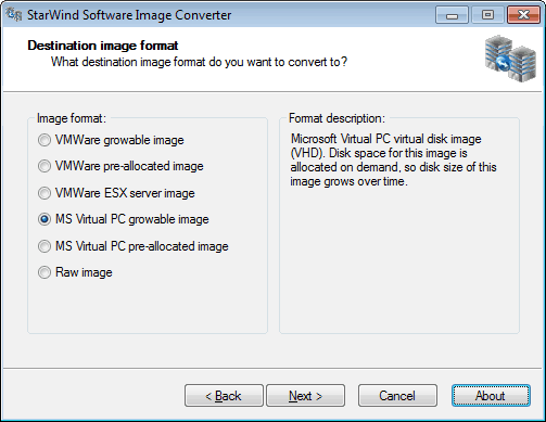 StarWind Image Converter