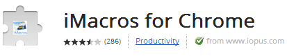 iMacros for Chrome 1