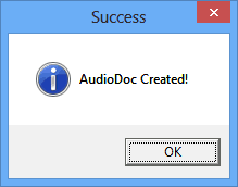 AudioDoc Created