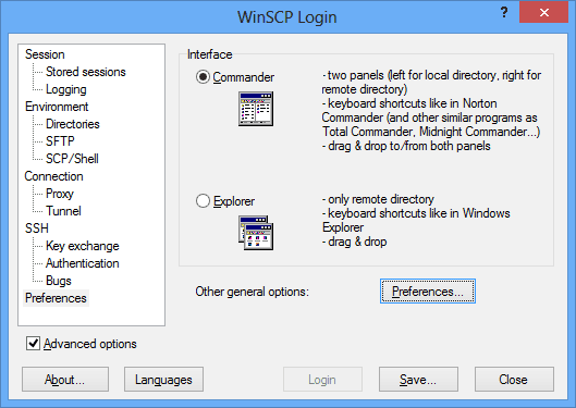 winscp how to restore deleted index
