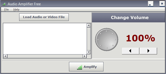 Audio Amplifier Free Main Screen