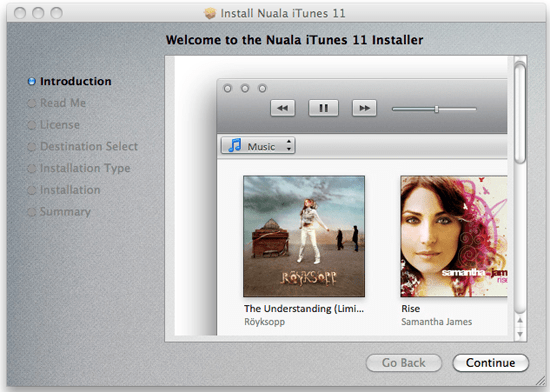 Installing Nuala iTunes 11 Skin