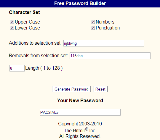 Password Generators 1 Free Password Builder