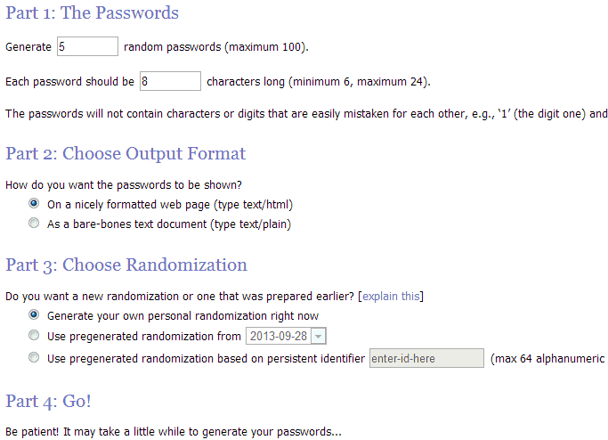 Password Generators 5 Random.org Password Generator 1