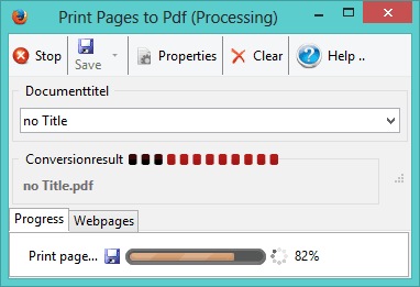 Print pages to PDF 1