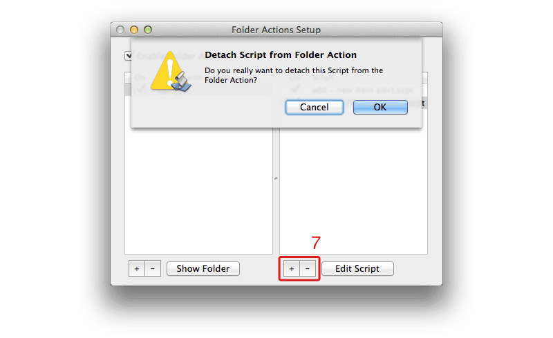 Folder Actions Setup - MAC