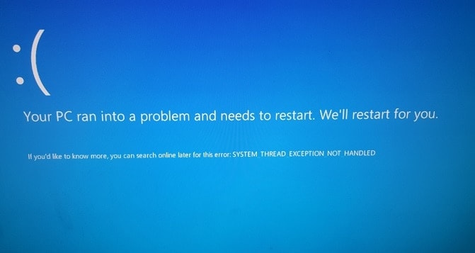Fix “System Thread Exception Not Handled” Blue Screen Error on Windows 10