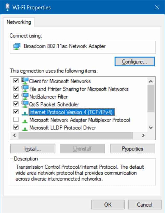 Ethernet doesn’t have valid IP configuration