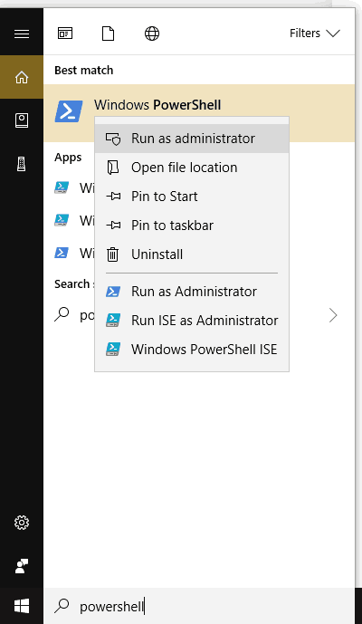 Windows 10 PowerShell