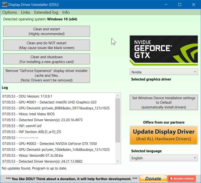 Display Driver Uninstaller