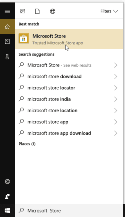 Launch Microsoft Store App