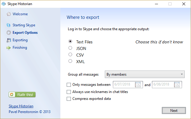 Logs skype chat Question about