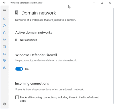 Turn Off Windows Firewall for Domain