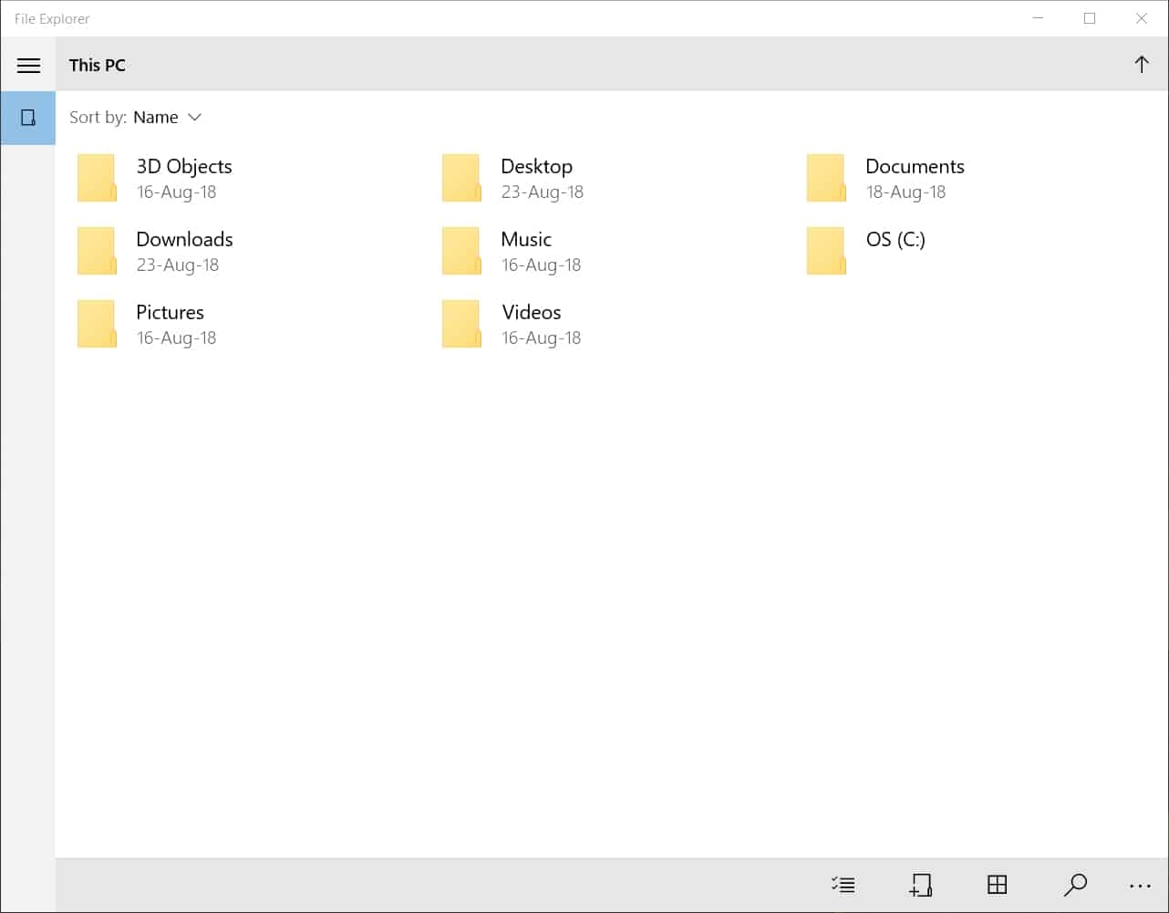 UWP File Explorer for Windows 10