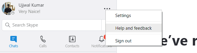 skype help and feedback