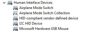Airplane Mode Switch and Collection in Device Manager