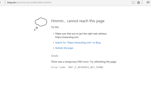 INET_E_RESOURCE_NOT_FOUND Edge on Windows 10