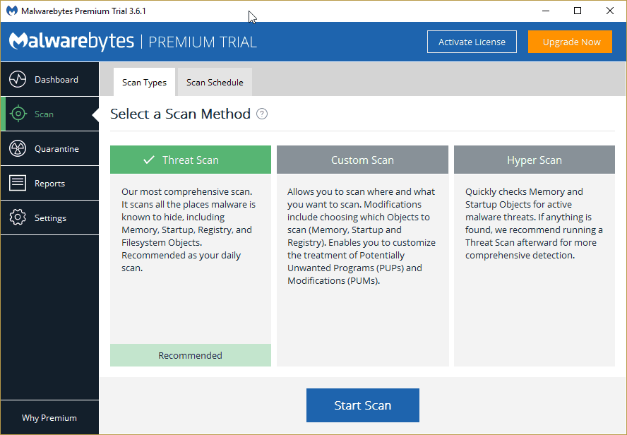 Malwarebytes Premium Trial 3.6.1