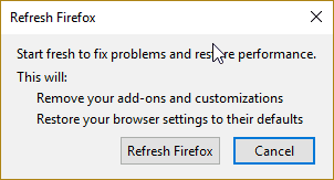 Refresh Firefox Quantum