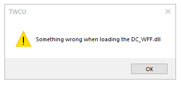 Something Wrong when loading the DC_WFF.dll