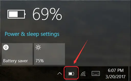 Battery Status Icon Windows 10