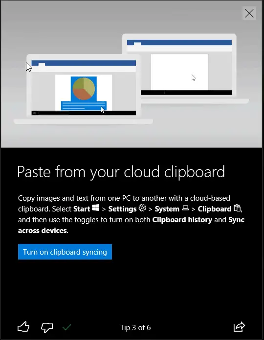 Cloud Clipboard Windows 10 October 2018 Update