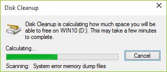 Disk Cleanup Calculation