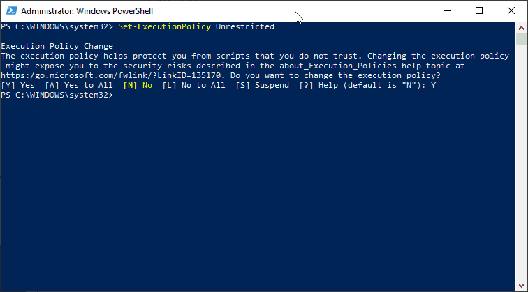 PowerShell Execution Policy