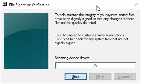Scanning Device Drivers-File Signature Verification-Windows 10
