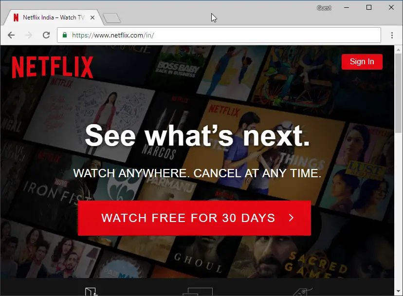 Watch Netflix on Google Chrome Web Browser