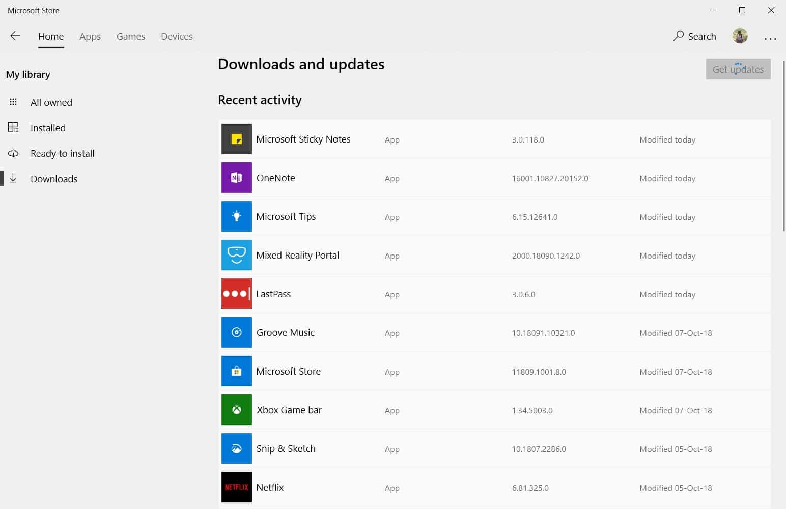 Windows 10 Store Update