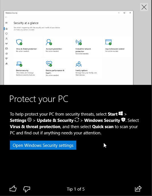 Windows Security Settings