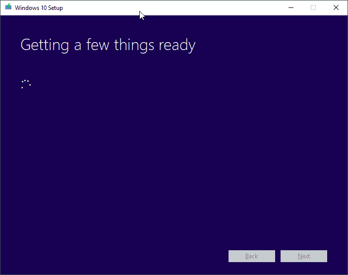 Getting Ready Windows 10 Setup