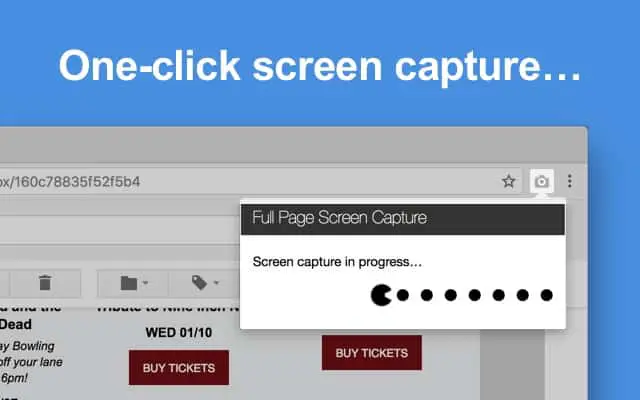One Click Screen Capture Chrome Extension