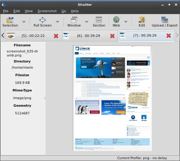 Shutter on Linux Full Webpage Screen Capture