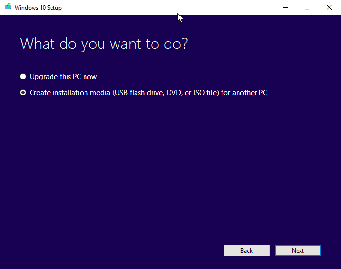 What you want to do-Windows 10 Setup