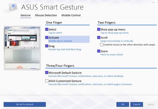 Asus Smart Gesture