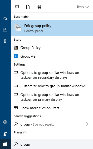 Search Group Policy