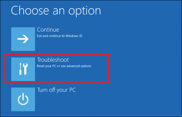 Troubleshooting in advanced restart