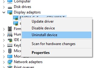 Uninstall Graphics Card Driver