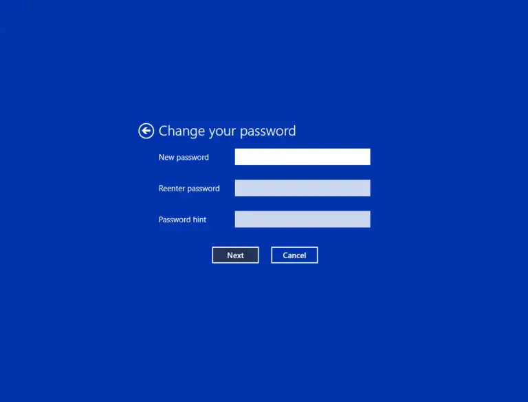 Change your password Windows 10