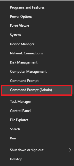 Command prompt option