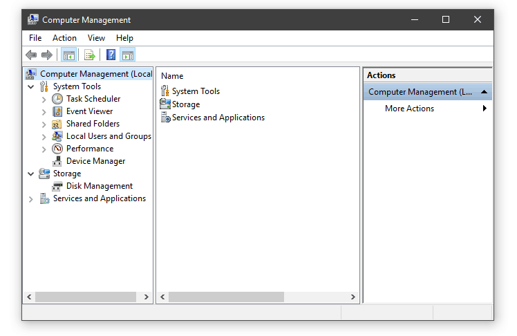 Computer Management Windows 10