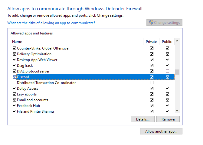 Discord Windows Firewall Setting